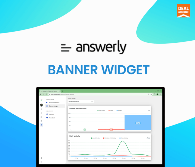 Answerly Banner Lifetime Deal : Create Unlimited Banner Widgets