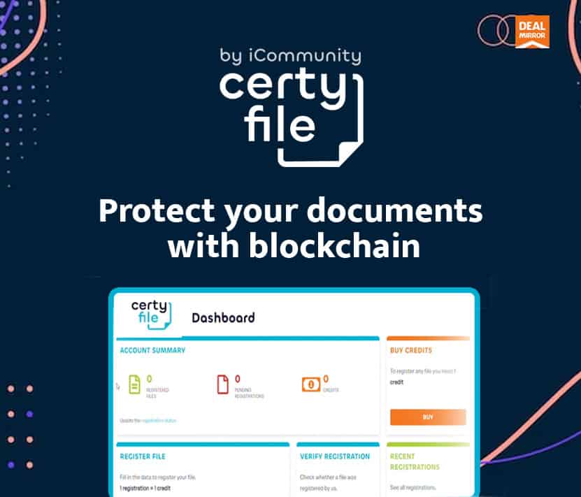 Certyfile Lifetime Deal : Protect your documents with blockchain