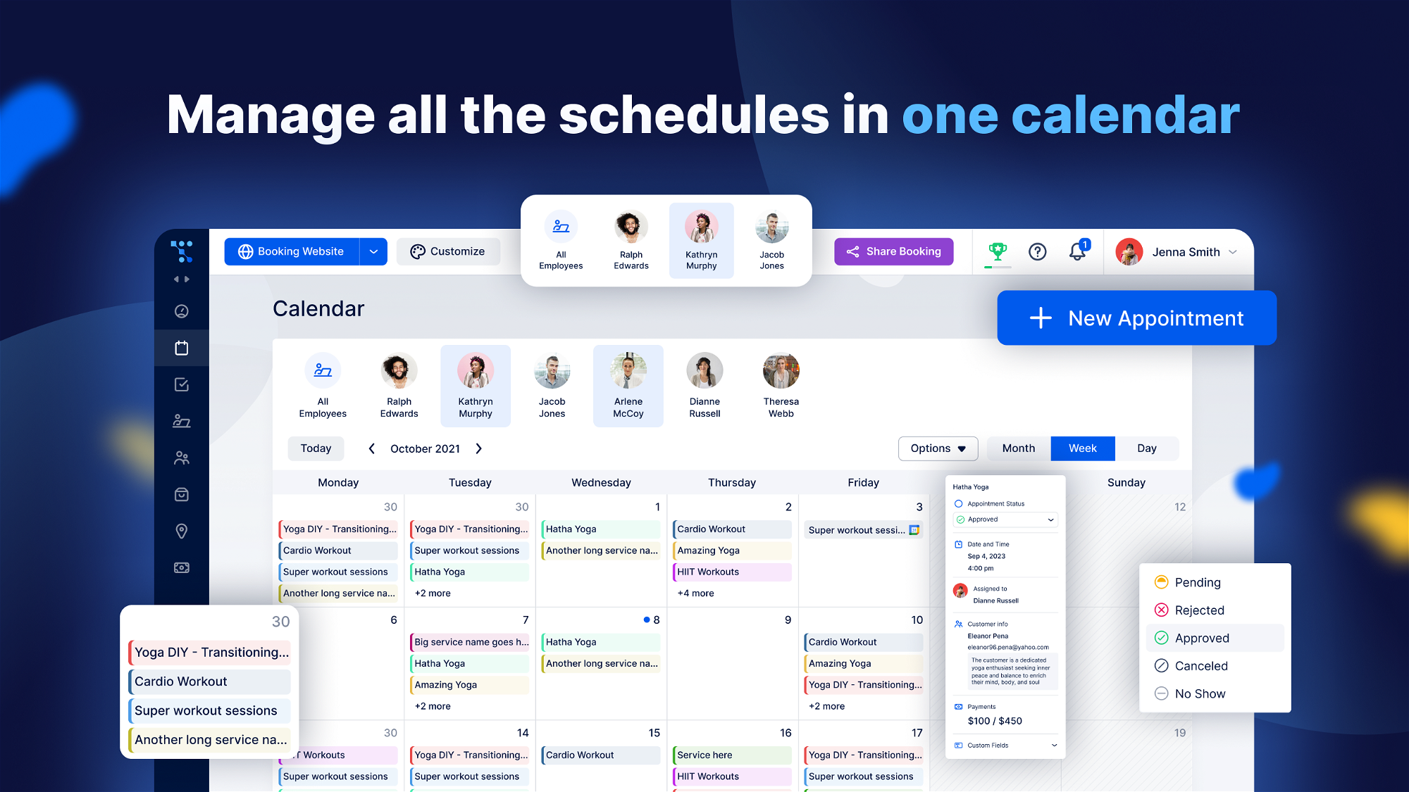 Manage multiple calendars